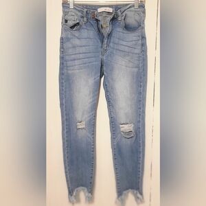 KanCan Blue High Rise Distressed Jeans